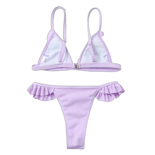 FC | Micro Ruffle | Mini Bikini Swimsuit | Purple Set