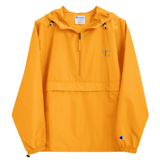 FC | Classic | Embroidered Champion Rain Jacket | Gold/Light Blue