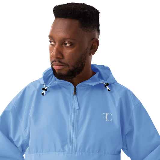 FC | Classic | Embroidered Champion Rain Jacket | Light Blue/White