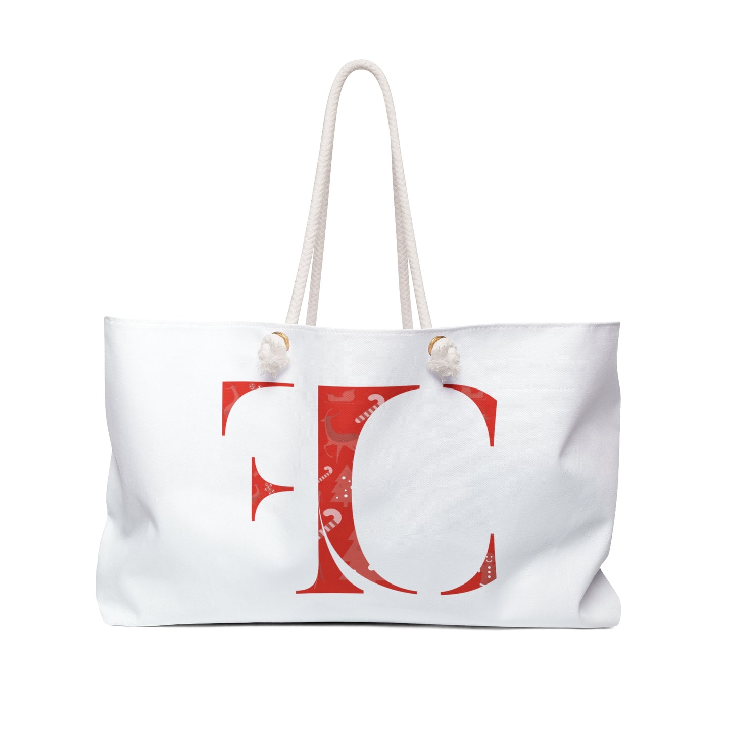 FC Luxe | Classic Deluxe Holiday Tote | Candy Cane