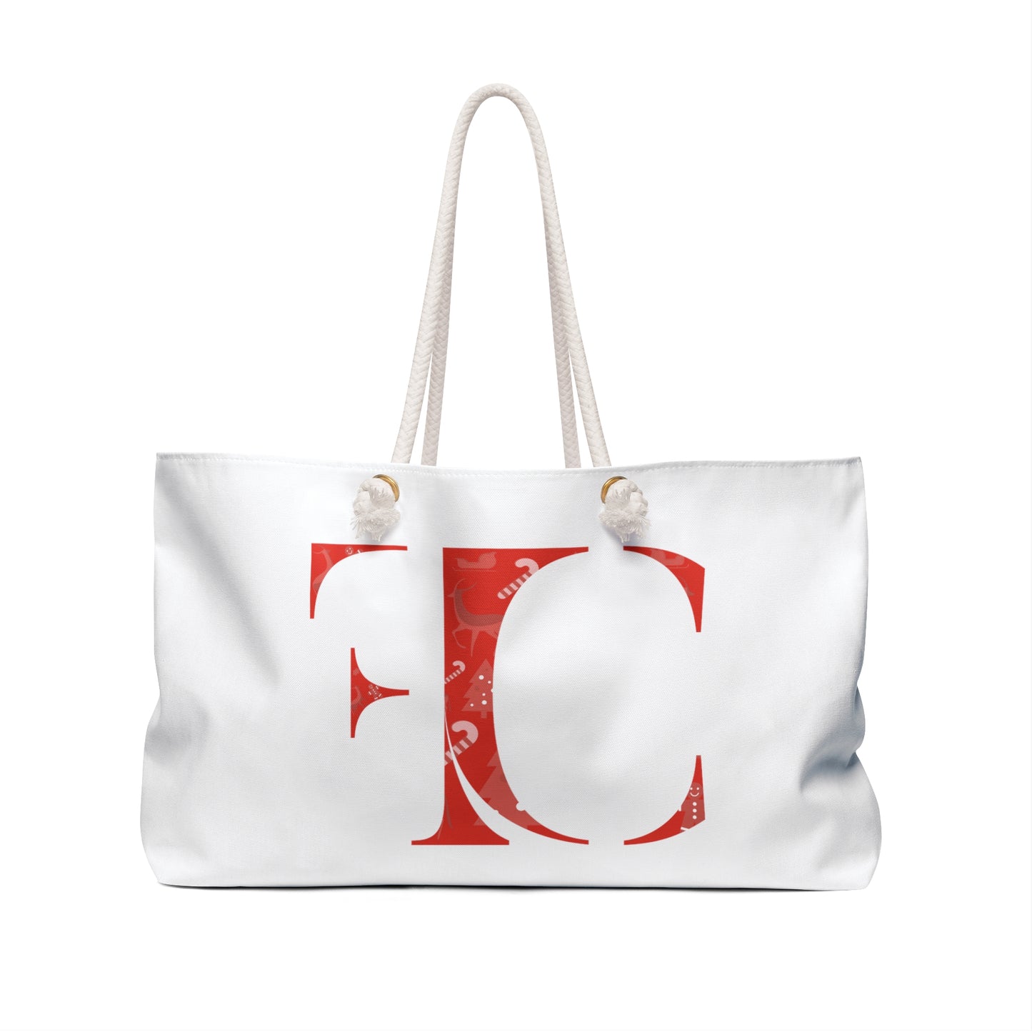 FC Luxe | Classic Deluxe Holiday Tote | Candy Cane