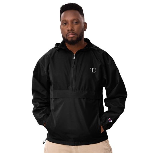 FC | Classic | Embroidered Champion Rain Jacket | Black/White