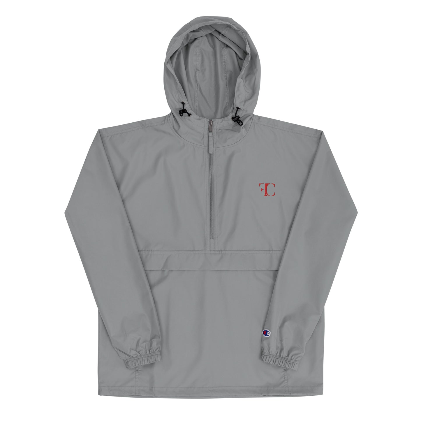 FC | Classic | Embroidered Champion Rain Jacket | Gray/Red