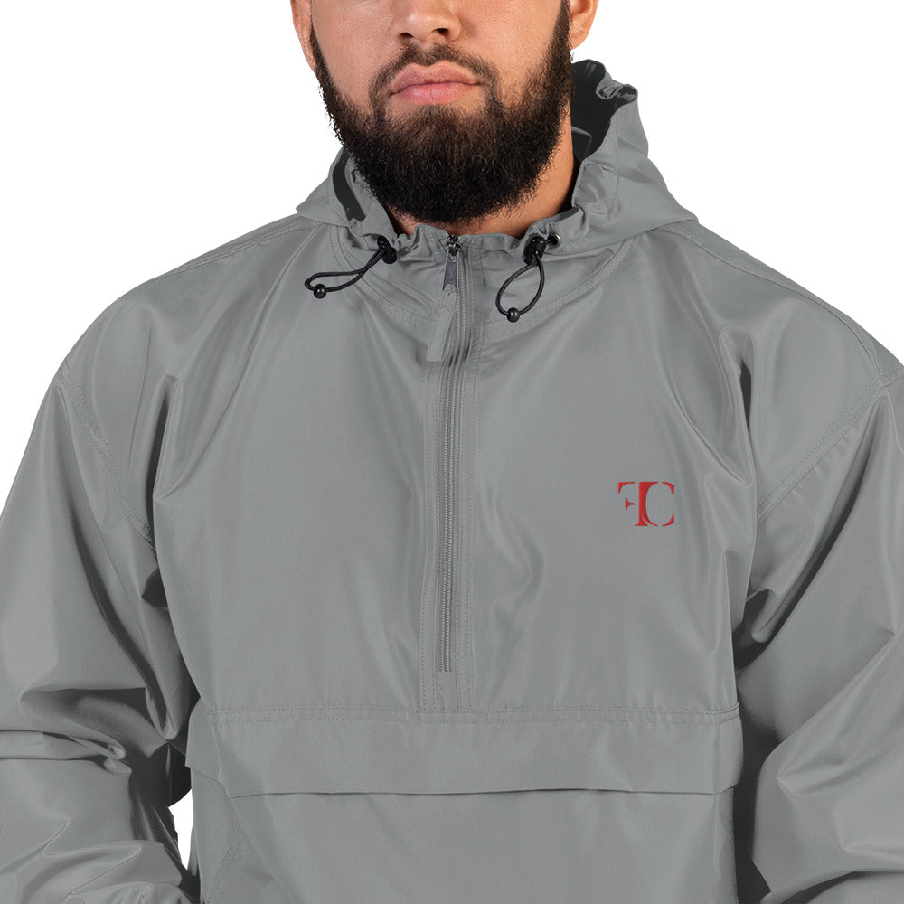 FC | Classic | Embroidered Champion Rain Jacket | Gray/Red