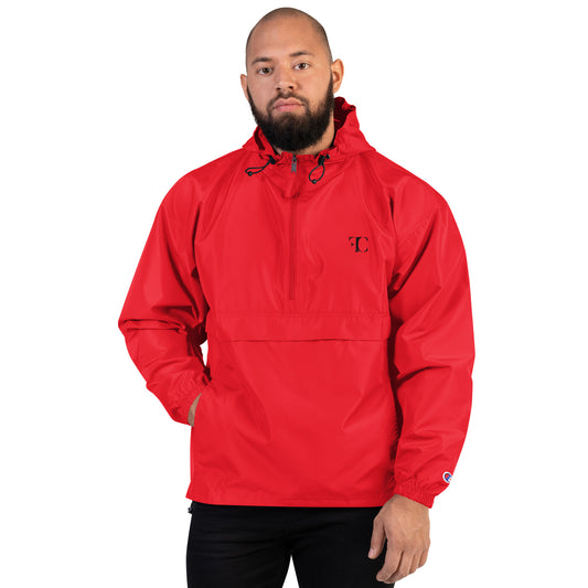 FC | Classic | Embroidered Champion Rain Jacket | Red/Black