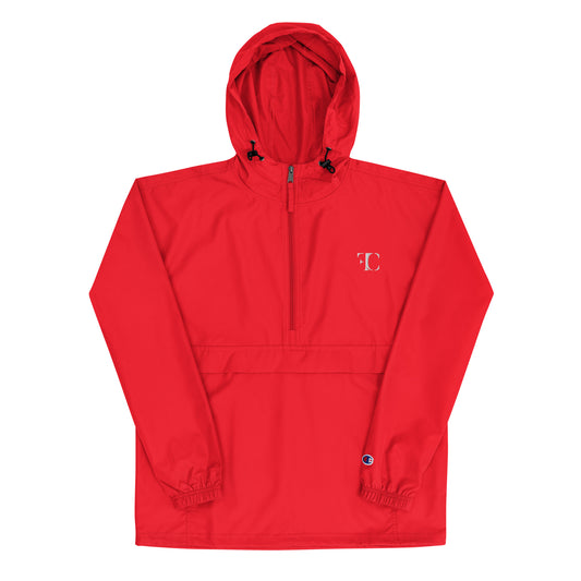 FC | Classic | Embroidered Champion Rain Jacket | Red/White