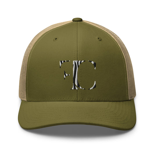 FC | Retro-Classic | Safari Mesh Trucker | Zebra/Moss/Khaki