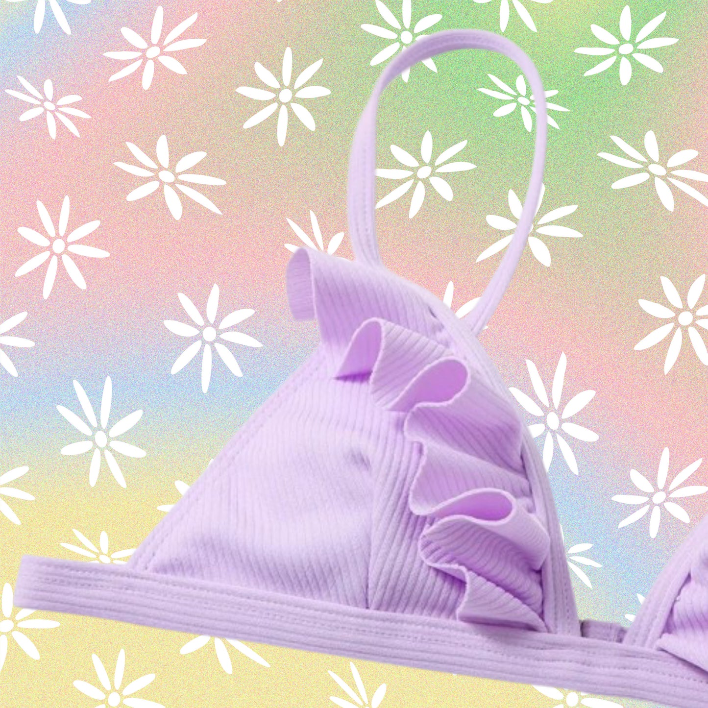 FC | Micro Ruffle | Mini Bikini Swimsuit | Purple Set